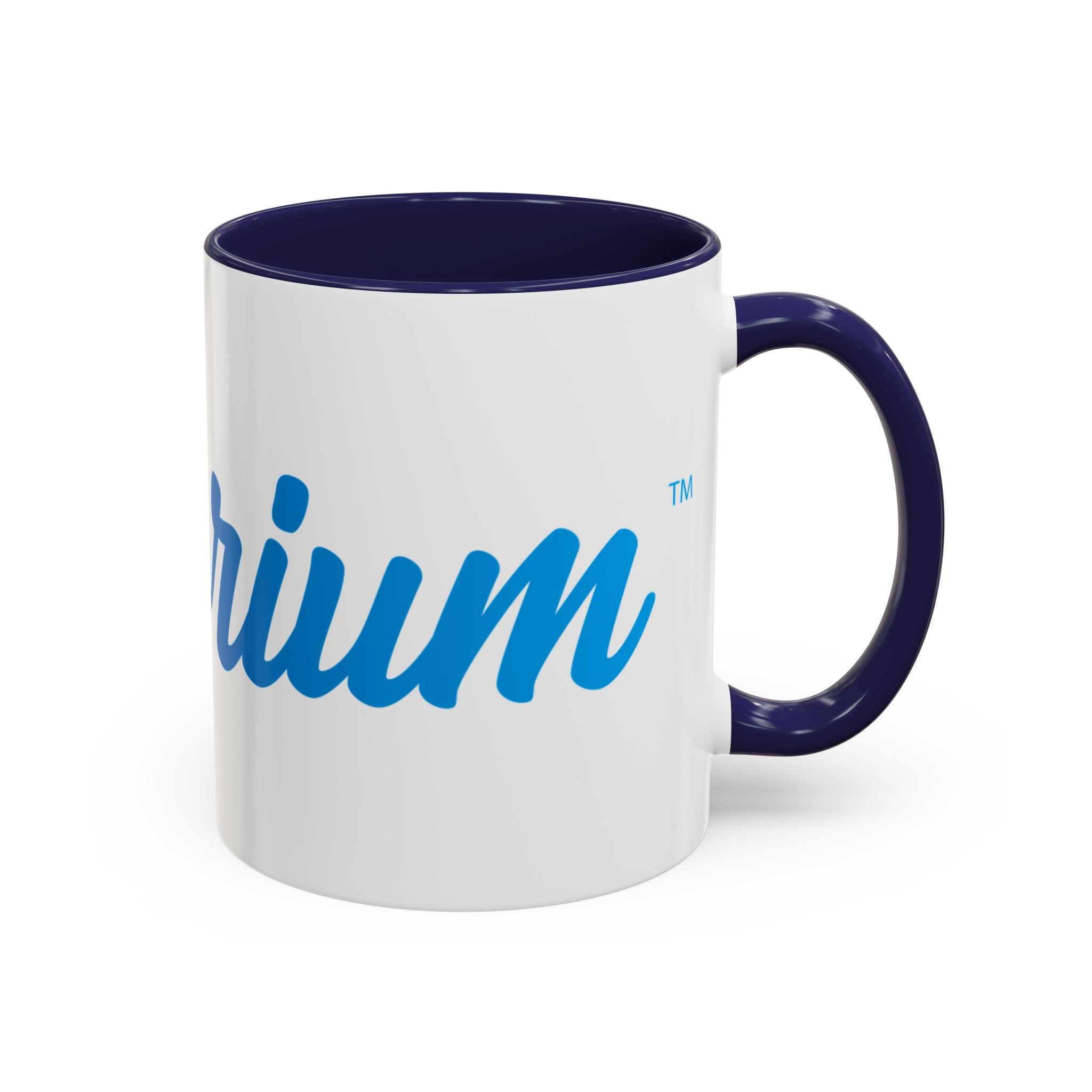 Favorite Premium Accent Coffee Mug – Script Logo Blue (11/15 oz)