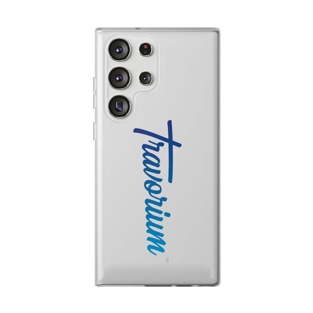 Phone Case — 'Travorium' Blue Script Flexible Protective Case
