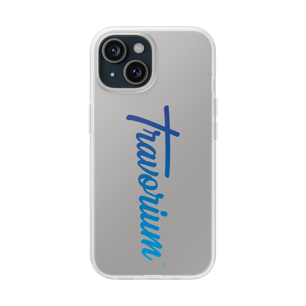Phone Case — 'Travorium' Blue Script Flexible Protective Case