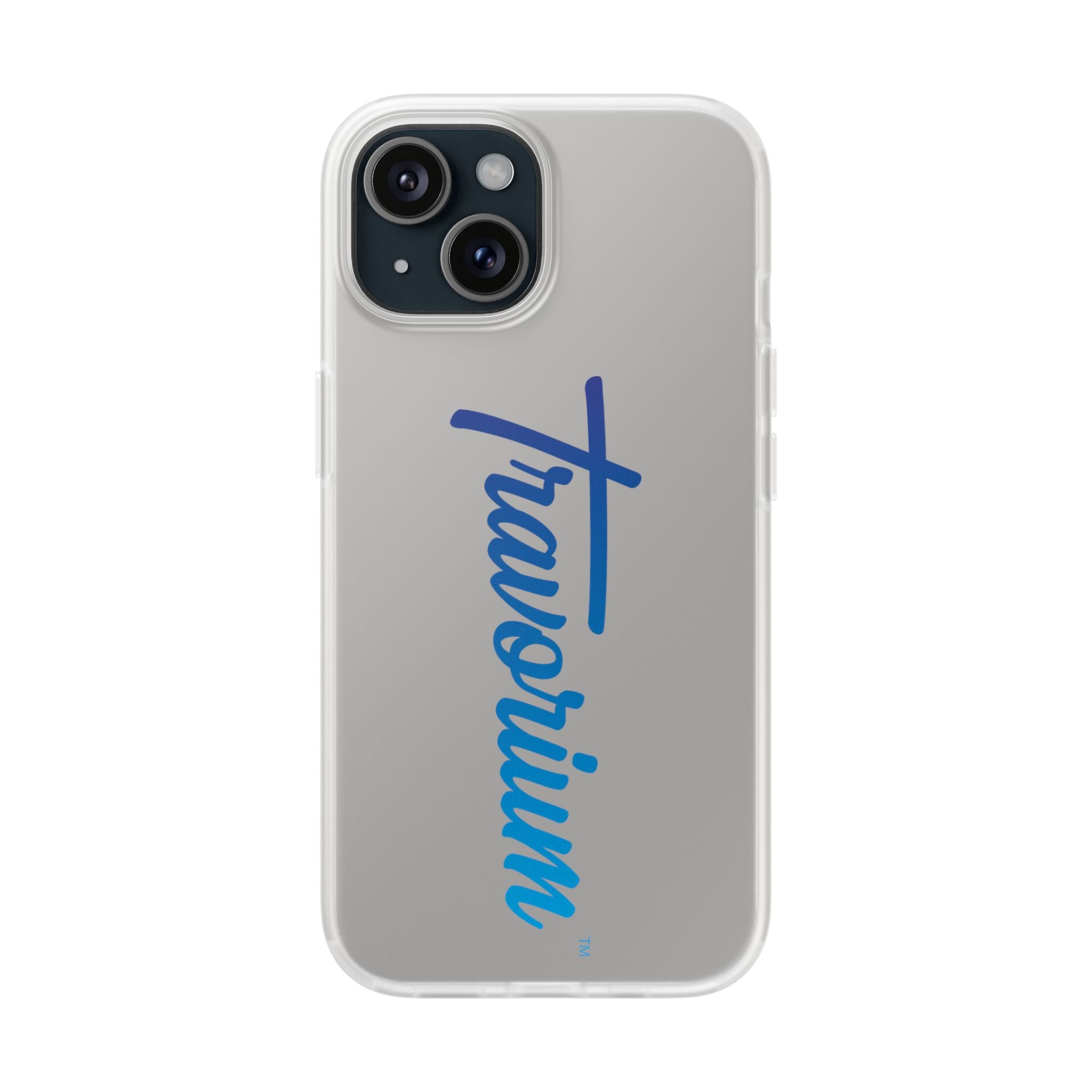 Phone Case — 'Travorium' Blue Script Flexible Protective Case
