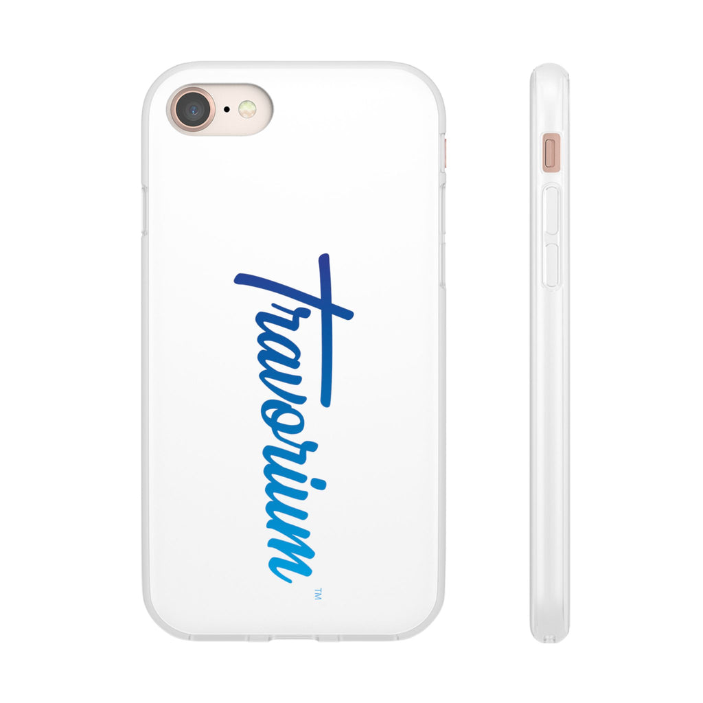Phone Case — 'Travorium' Blue Script Flexible Protective Case