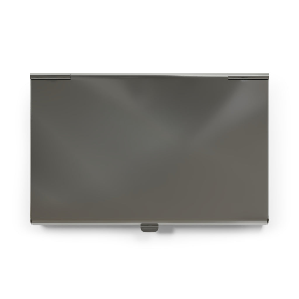 Travorium Branded Metal Business Card Holder — Professional Logo Card Case