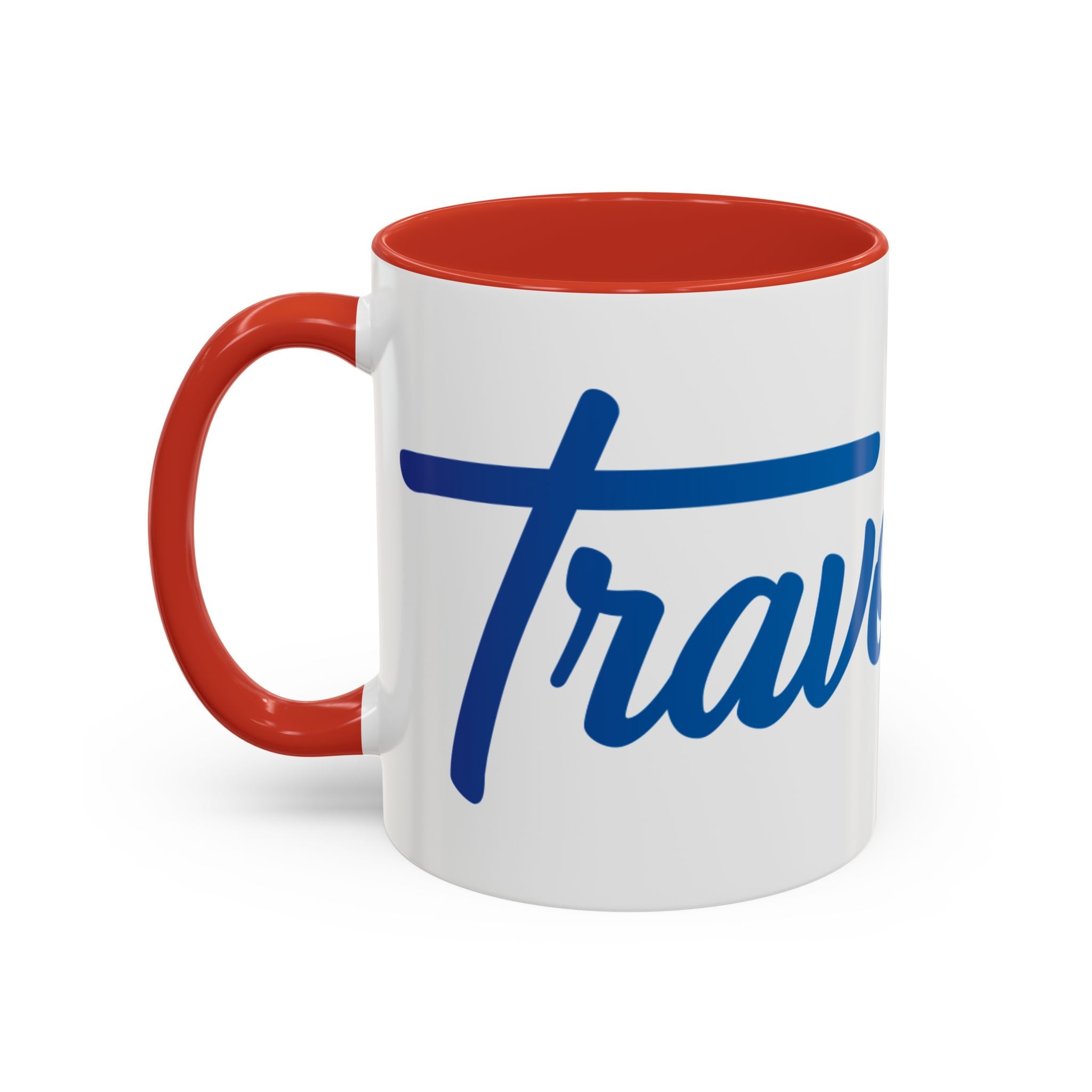 Favorite Premium Accent Coffee Mug – Script Logo Blue (11/15 oz)