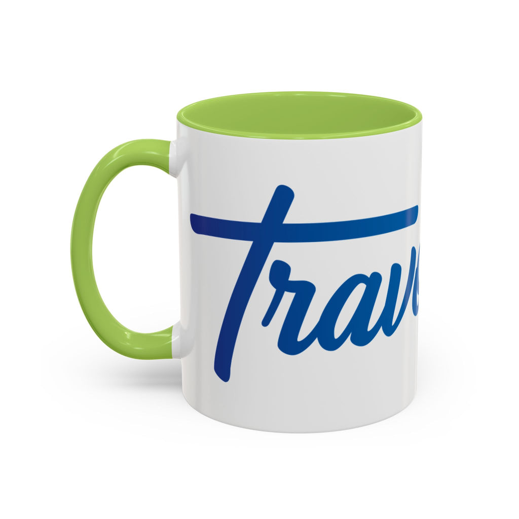 Favorite Premium Accent Coffee Mug – Script Logo Blue (11/15 oz)
