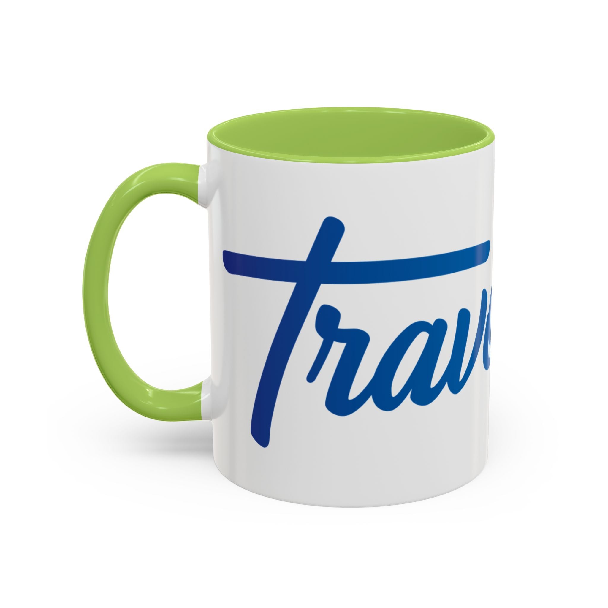 Favorite Premium Accent Coffee Mug – Script Logo Blue (11/15 oz)