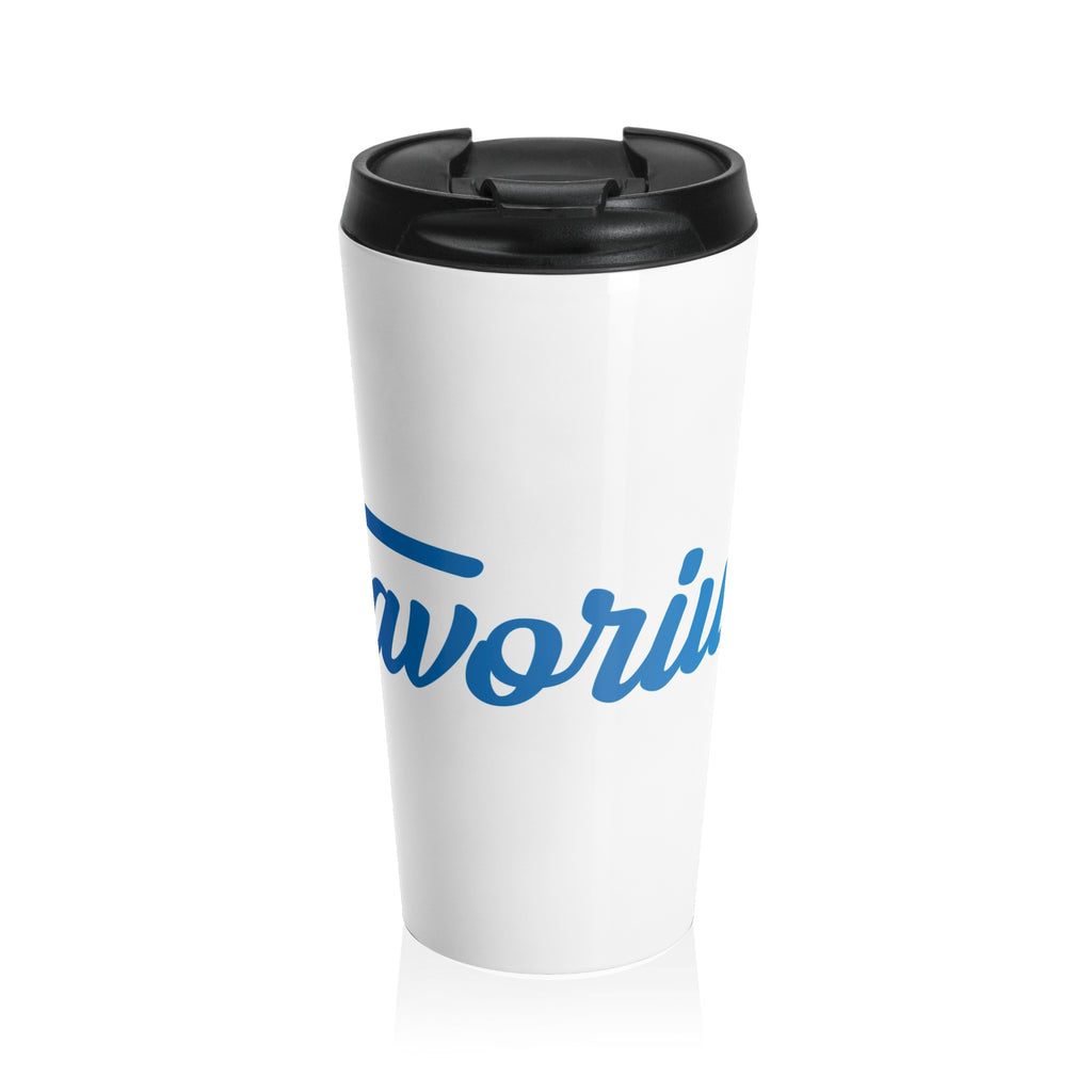 Favorite Script Stainless Steel Travel Mug — Insulated Coffee Tumbler