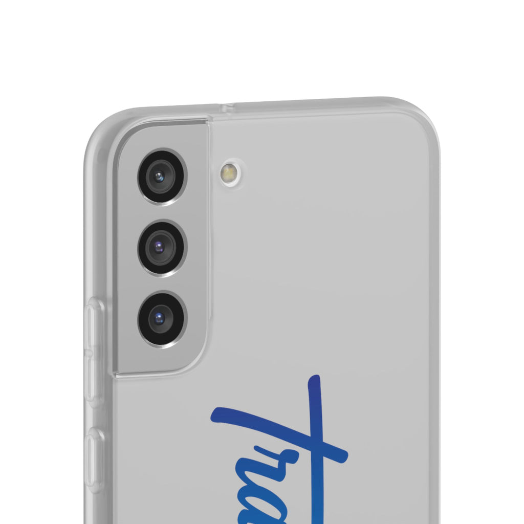 Phone Case — 'Travorium' Blue Script Flexible Protective Case