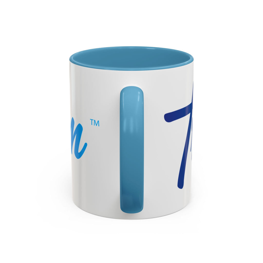Favorite Premium Accent Coffee Mug – Script Logo Blue (11/15 oz)