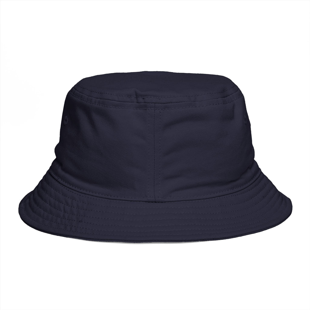 Travorium Script Brown Bucket Hat — Casual Travel & Streetwear Cap