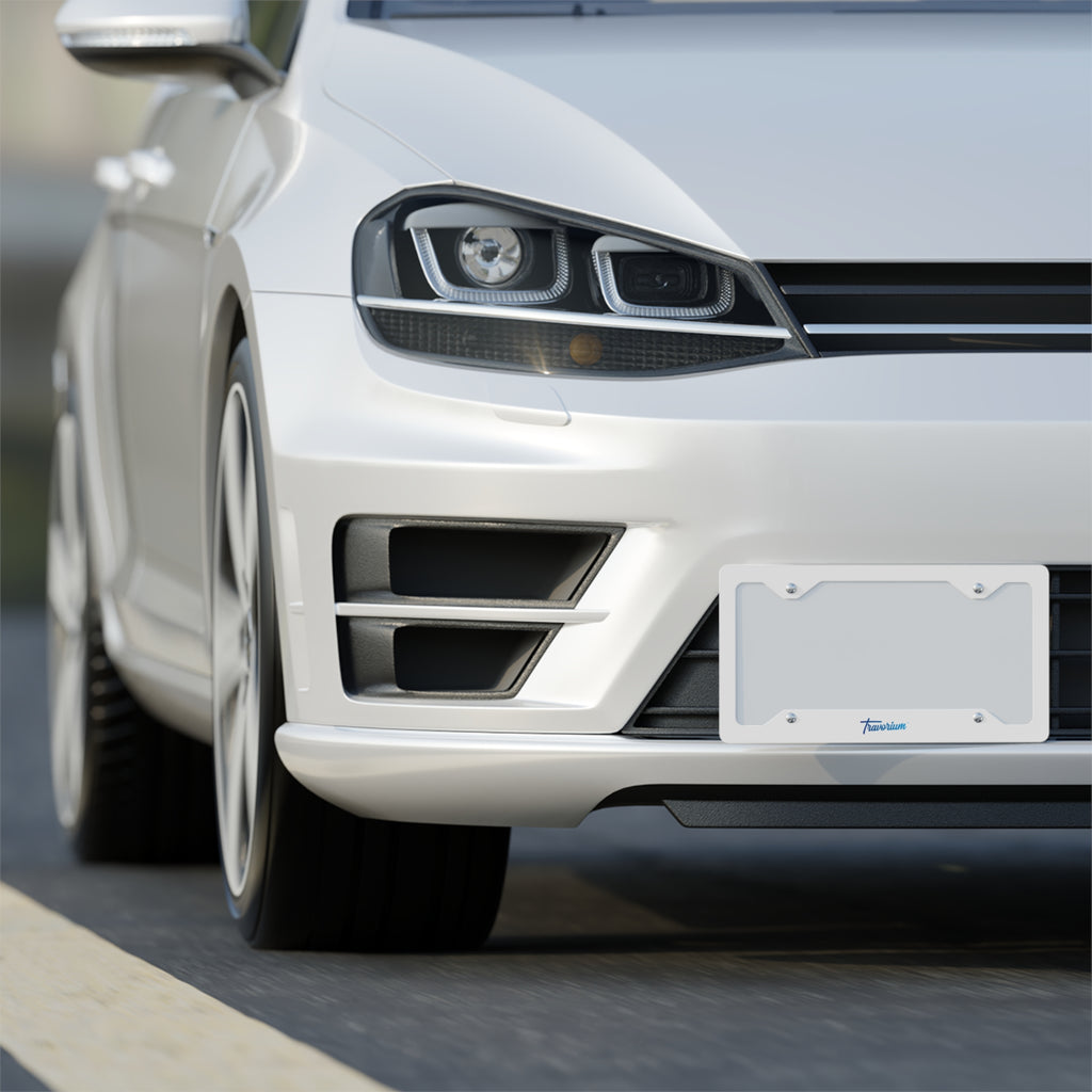 Stainless Steel Metal License Plate Frame — Slim Silver Car Plate Trim