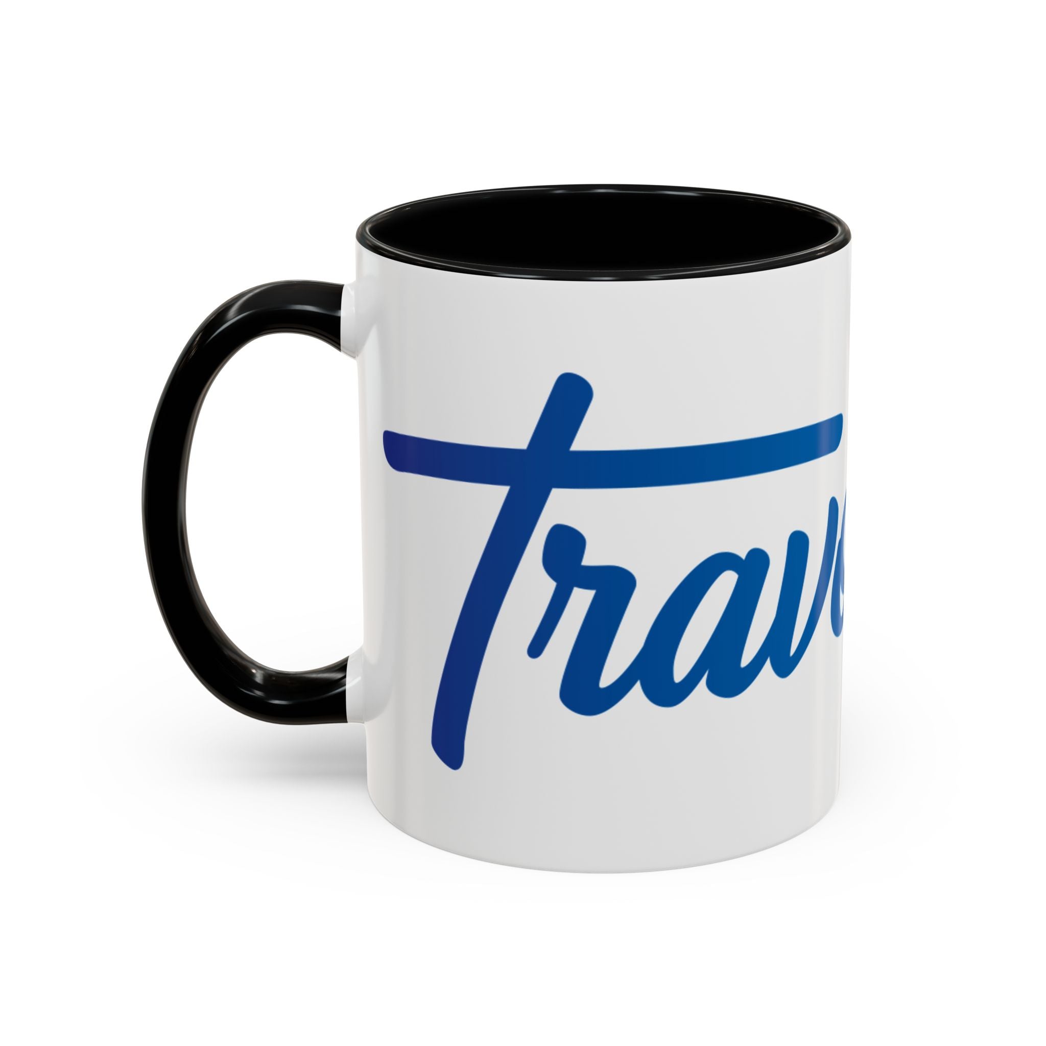 Favorite Premium Accent Coffee Mug – Script Logo Blue (11/15 oz)