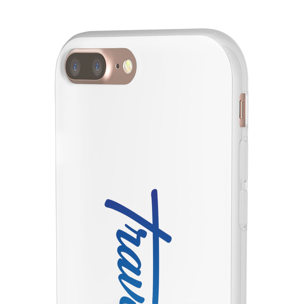 Phone Case — 'Travorium' Blue Script Flexible Protective Case