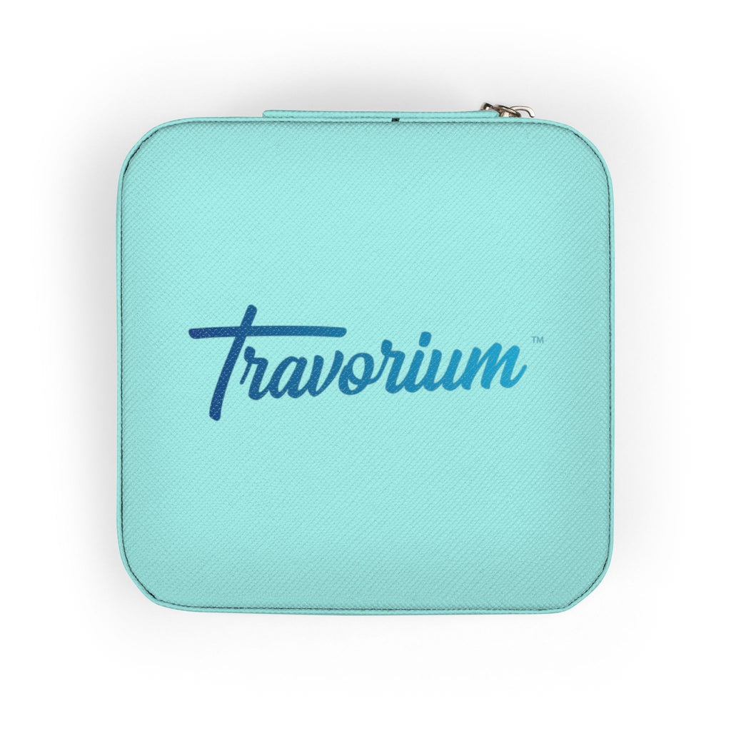Compact Jewelry Travel Case — Portable Ring & Earring Organizer (Travorium Logo)