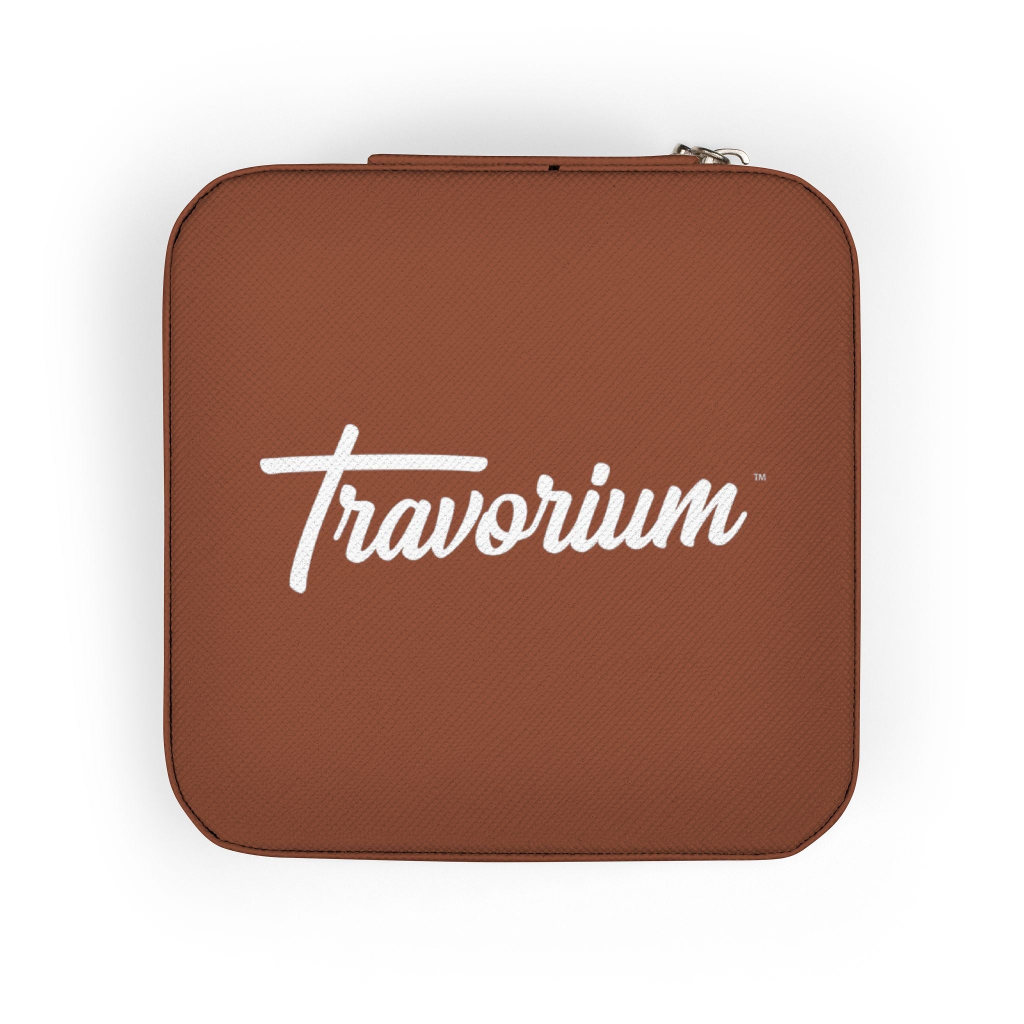 Travel Jewelry Case — Compact Leatherette Organizer with Ring & Earring Storage (Travorium)