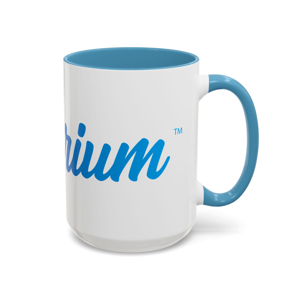 Favorite Premium Accent Coffee Mug – Script Logo Blue (11/15 oz)