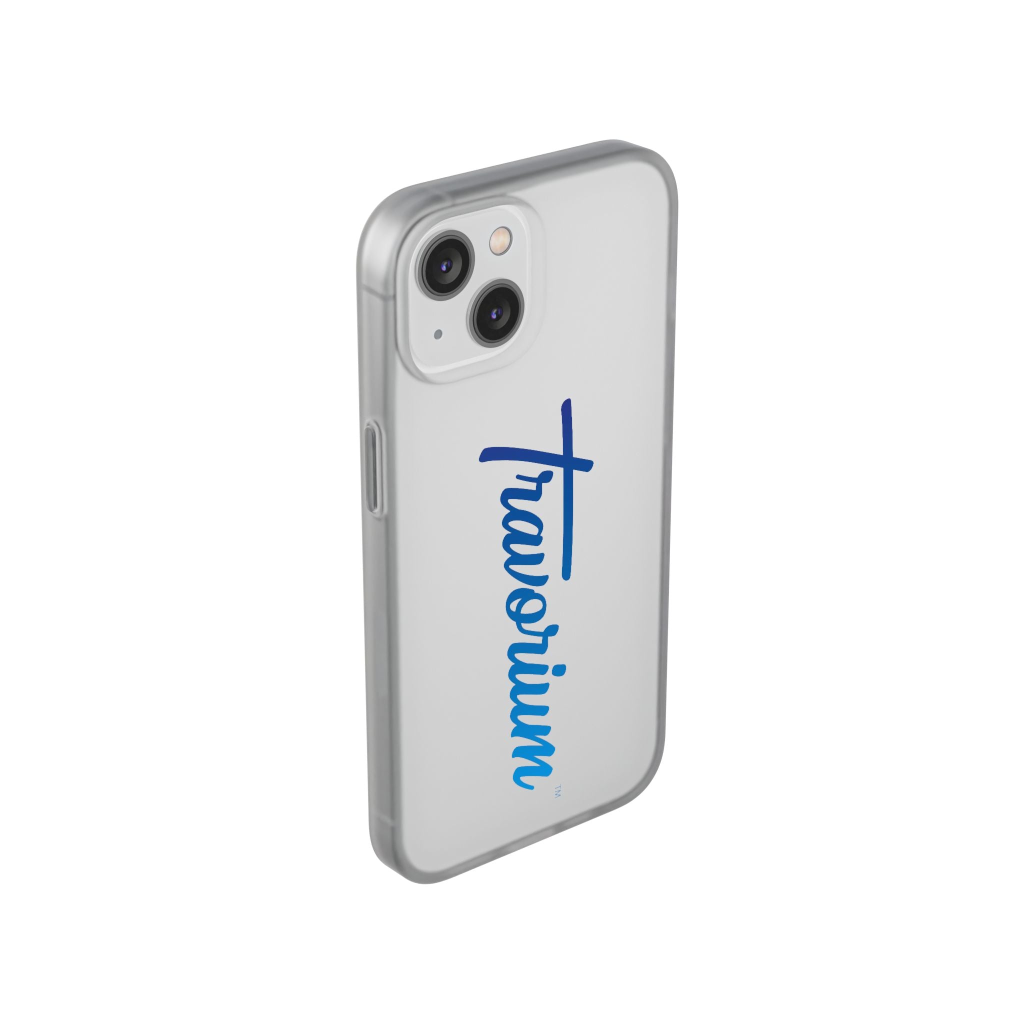 Phone Case — 'Travorium' Blue Script Flexible Protective Case