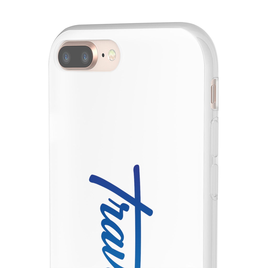 Phone Case — 'Travorium' Blue Script Flexible Protective Case