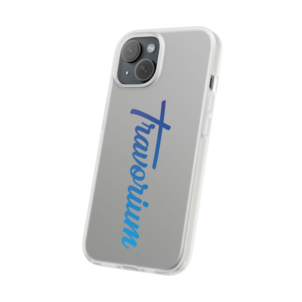 Phone Case — 'Travorium' Blue Script Flexible Protective Case