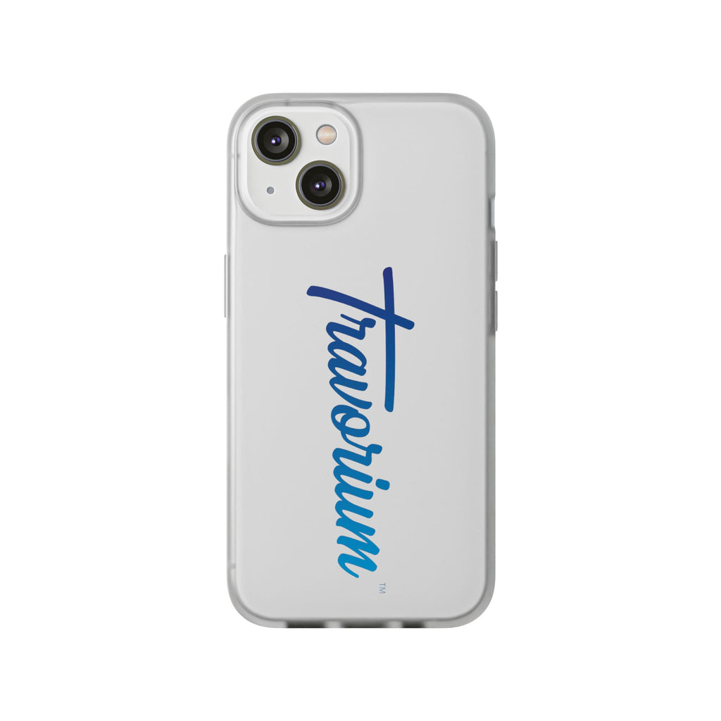 Phone Case — 'Travorium' Blue Script Flexible Protective Case
