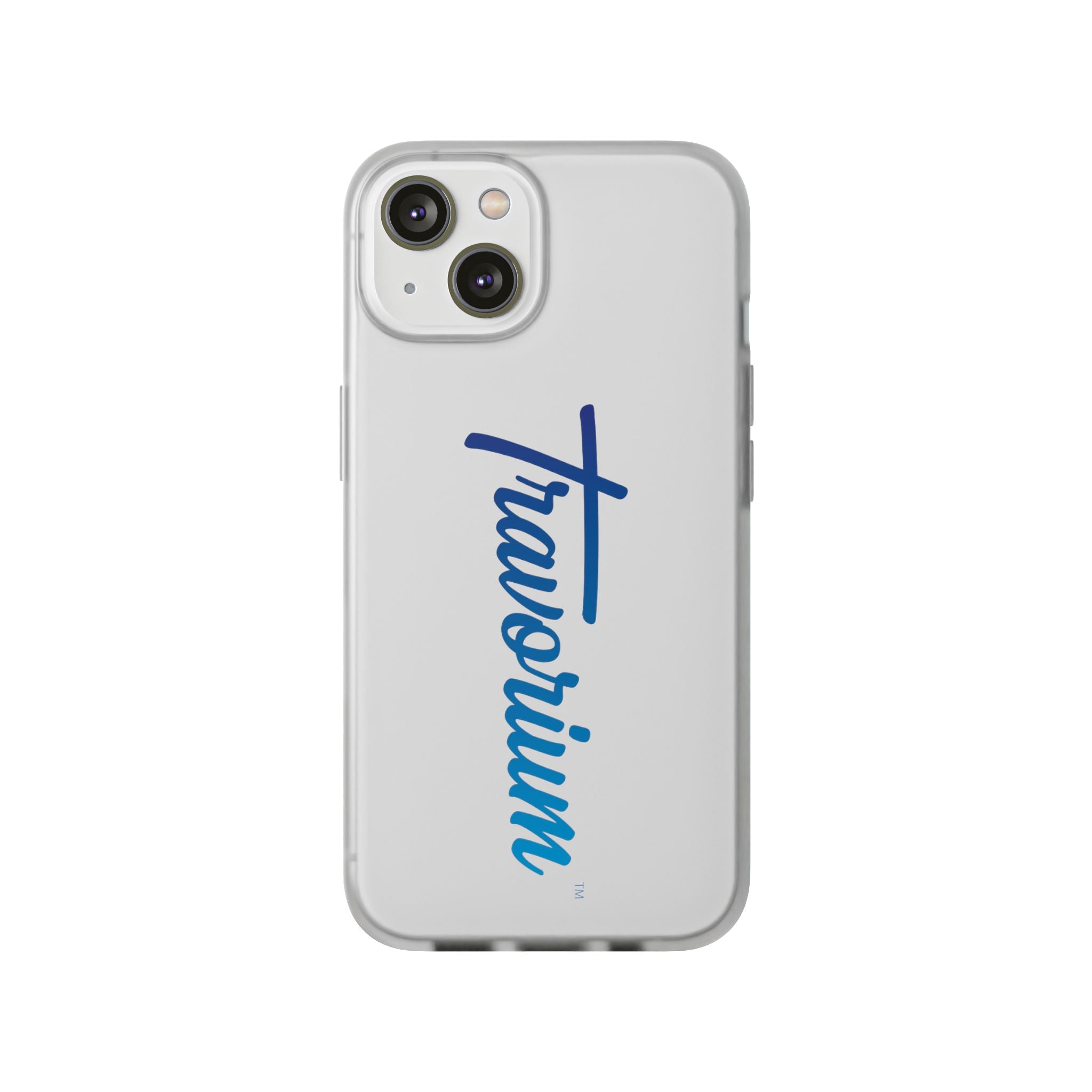 Phone Case — 'Travorium' Blue Script Flexible Protective Case