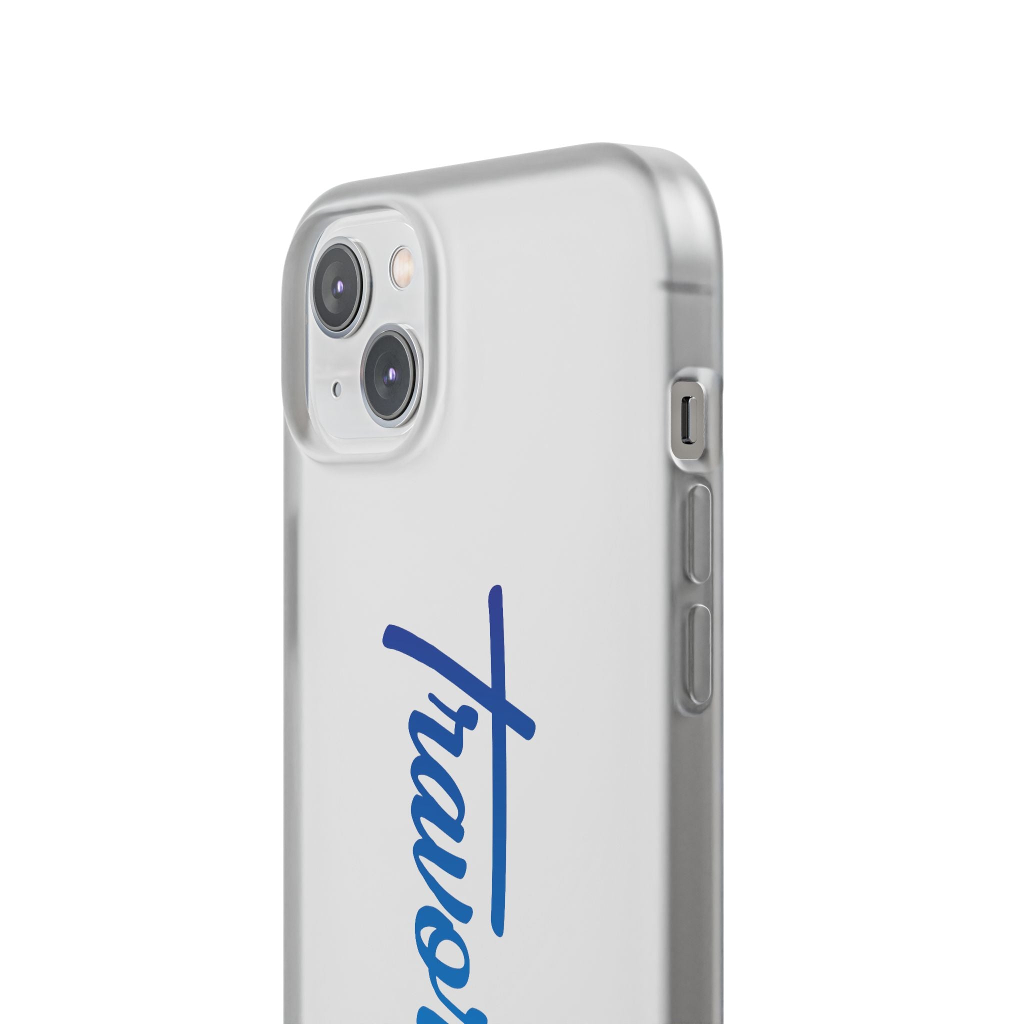 Phone Case — 'Travorium' Blue Script Flexible Protective Case