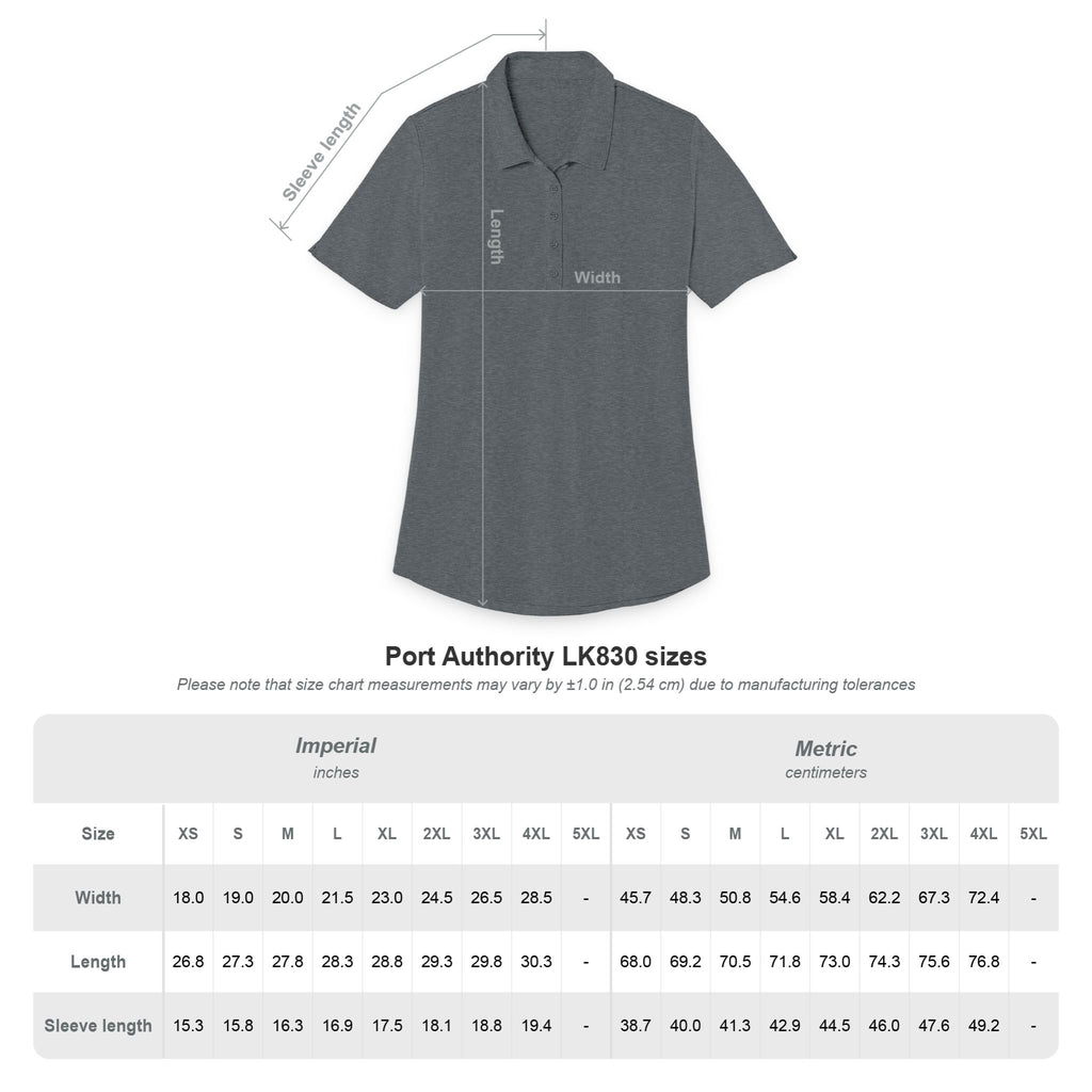 Ladies Floral Script Polo Shirt — Embroidered 'Tomorrow' Chest Logo