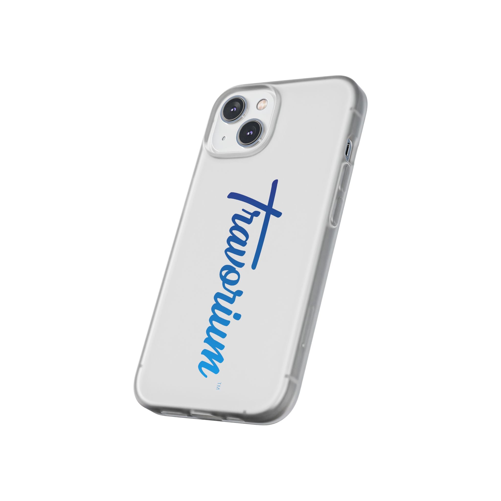 Phone Case — 'Travorium' Blue Script Flexible Protective Case