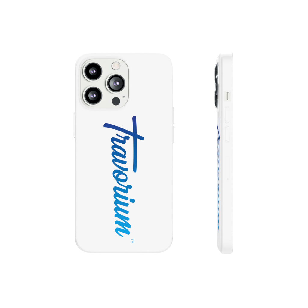 Phone Case — 'Travorium' Blue Script Flexible Protective Case