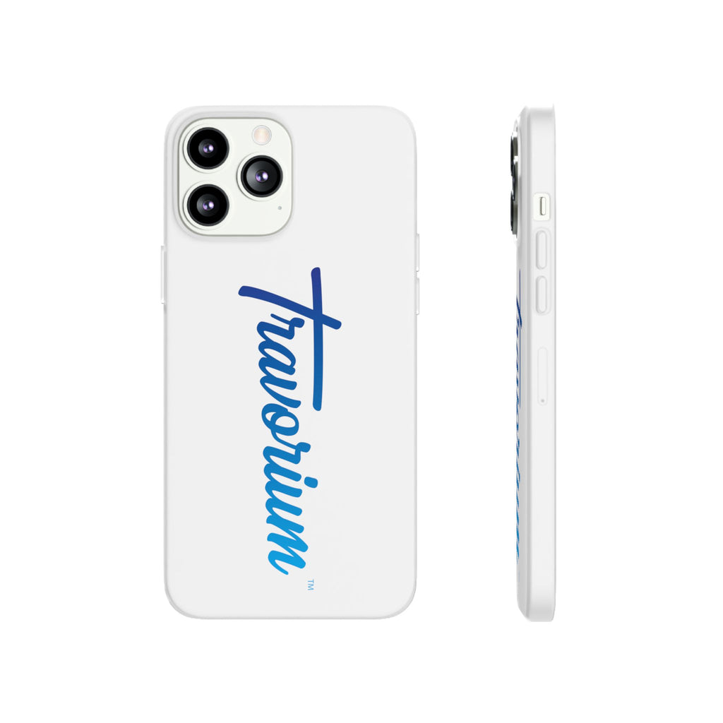 Phone Case — 'Travorium' Blue Script Flexible Protective Case