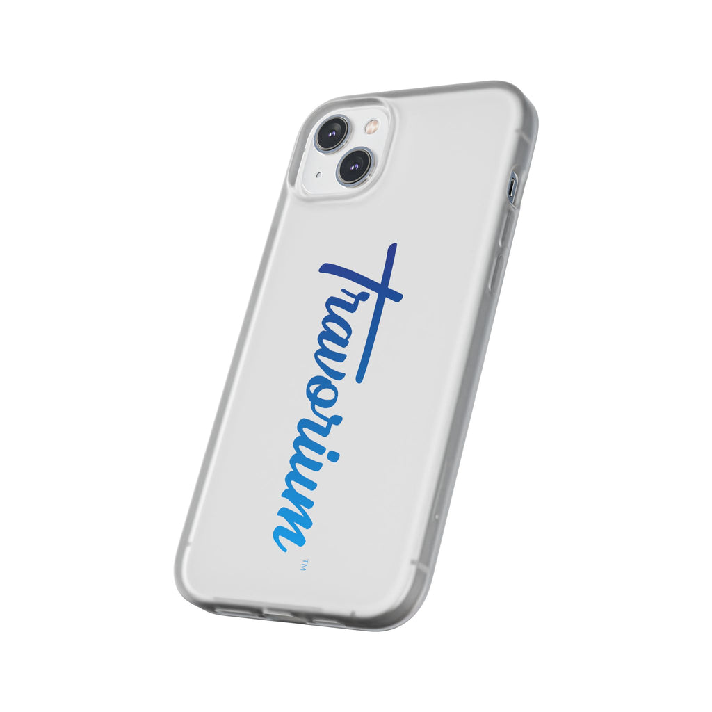 Phone Case — 'Travorium' Blue Script Flexible Protective Case