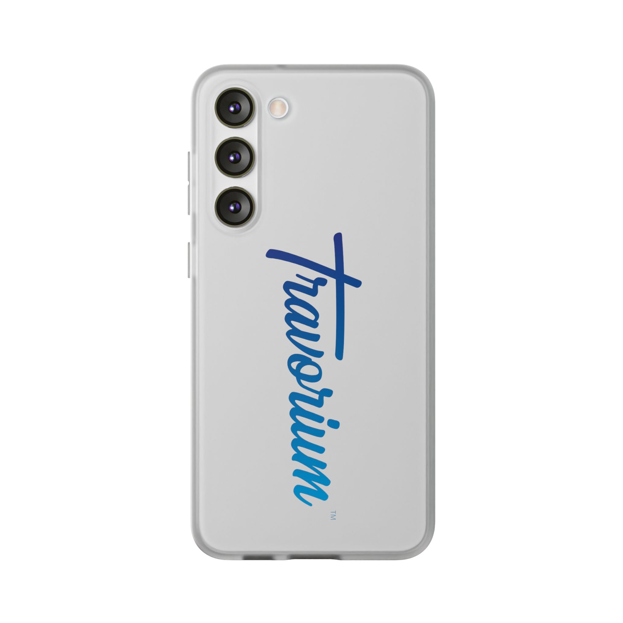 Phone Case — 'Travorium' Blue Script Flexible Protective Case