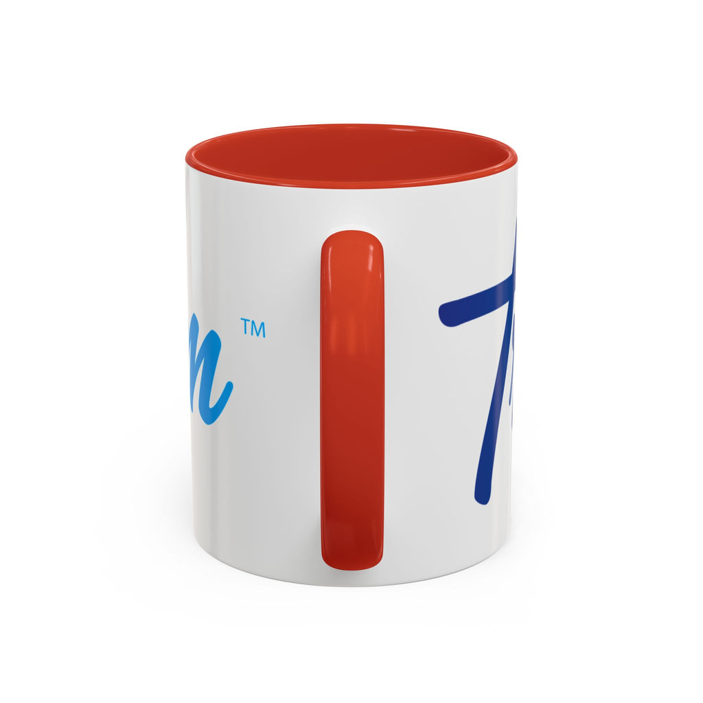 Favorite Premium Accent Coffee Mug – Script Logo Blue (11/15 oz)