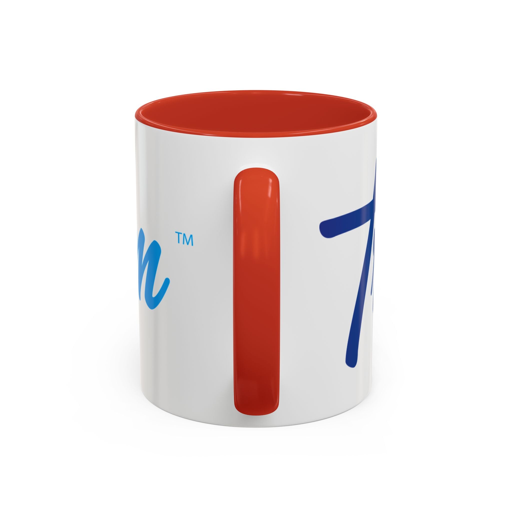 Favorite Premium Accent Coffee Mug – Script Logo Blue (11/15 oz)