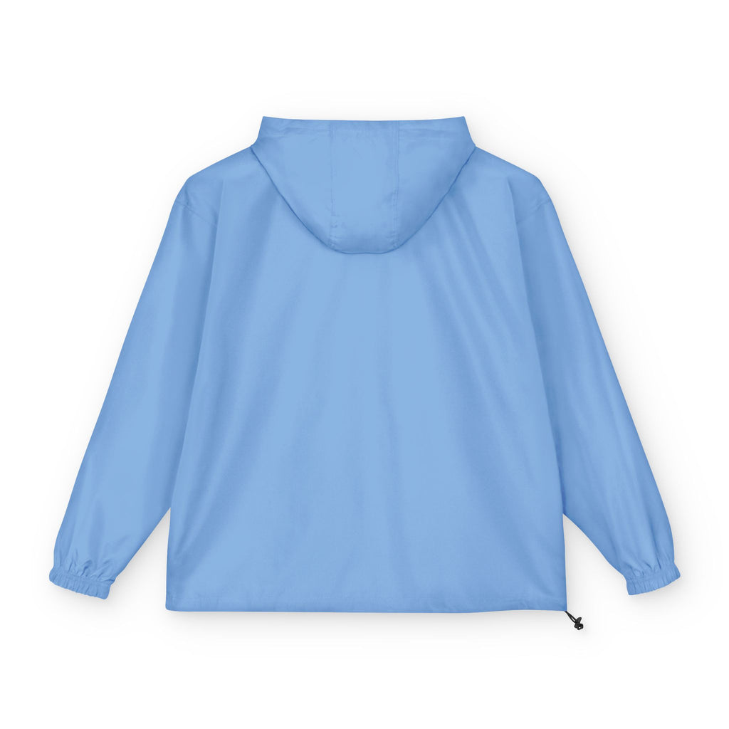 Light Blue Packable Anorak Jacket — Champion Logo Windbreaker