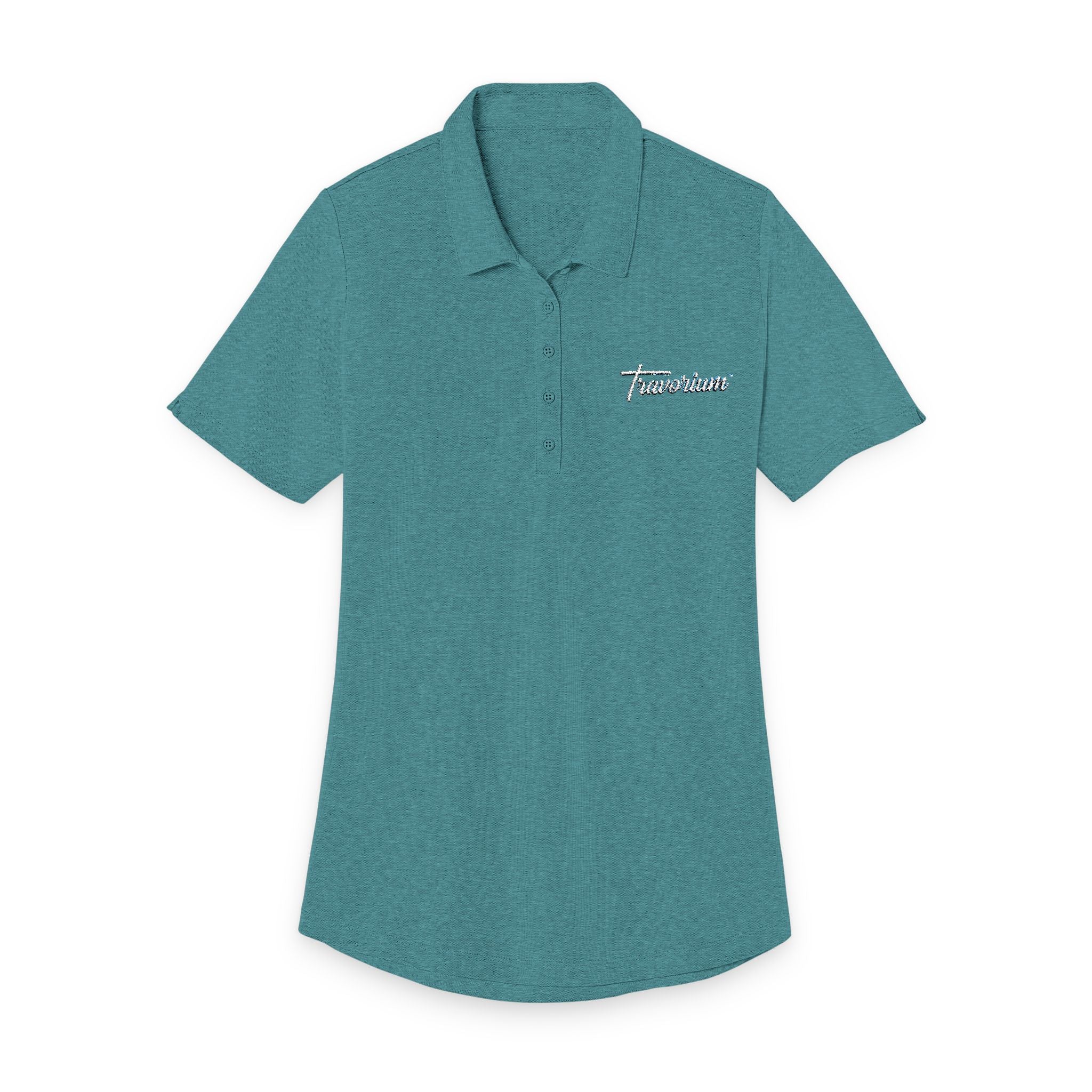 Travorium Women's Floral Polo Shirt