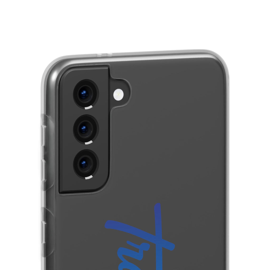 Phone Case — 'Travorium' Blue Script Flexible Protective Case