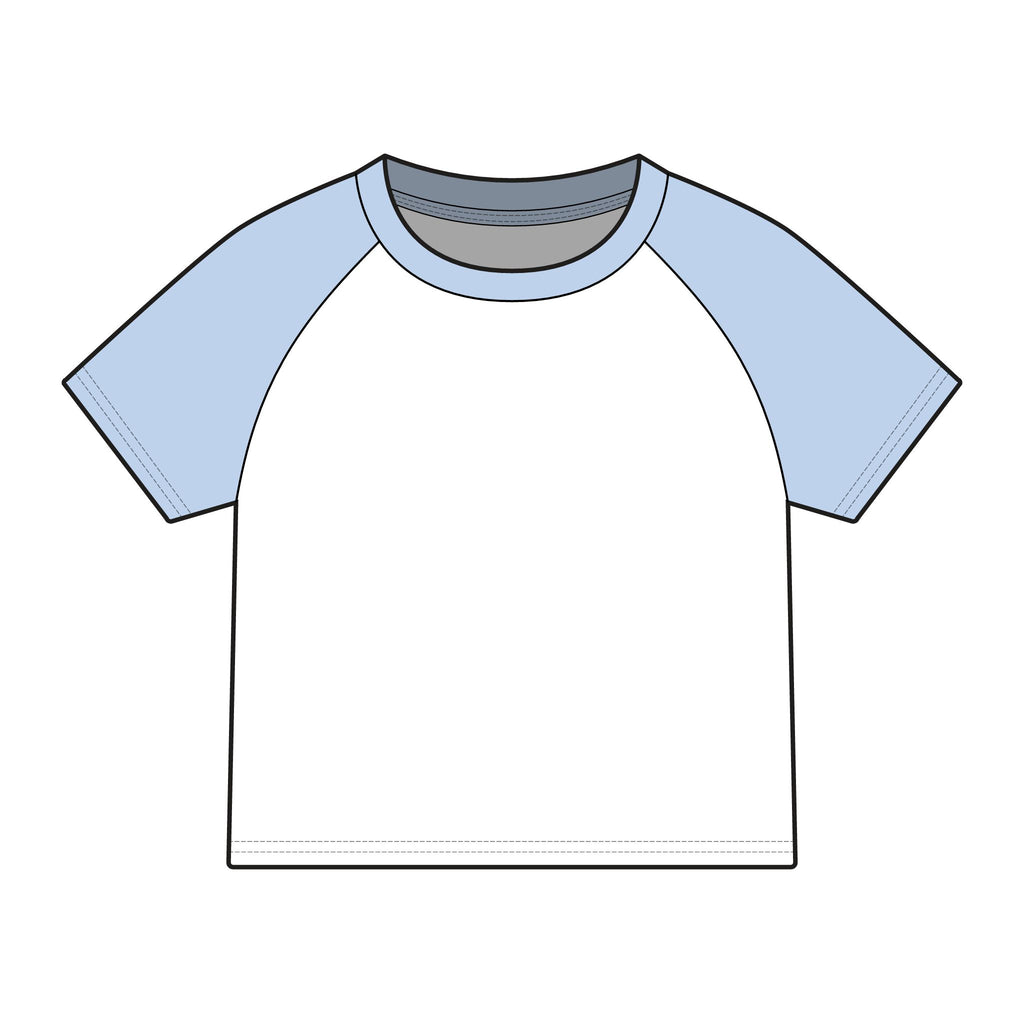 Travortium Script Raglan Tee — Women's Micro Rib Baseball Shirt