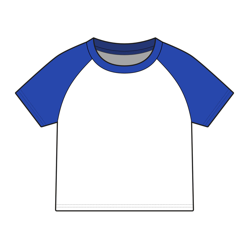 Travortium Script Raglan Tee — Women's Micro Rib Baseball Shirt