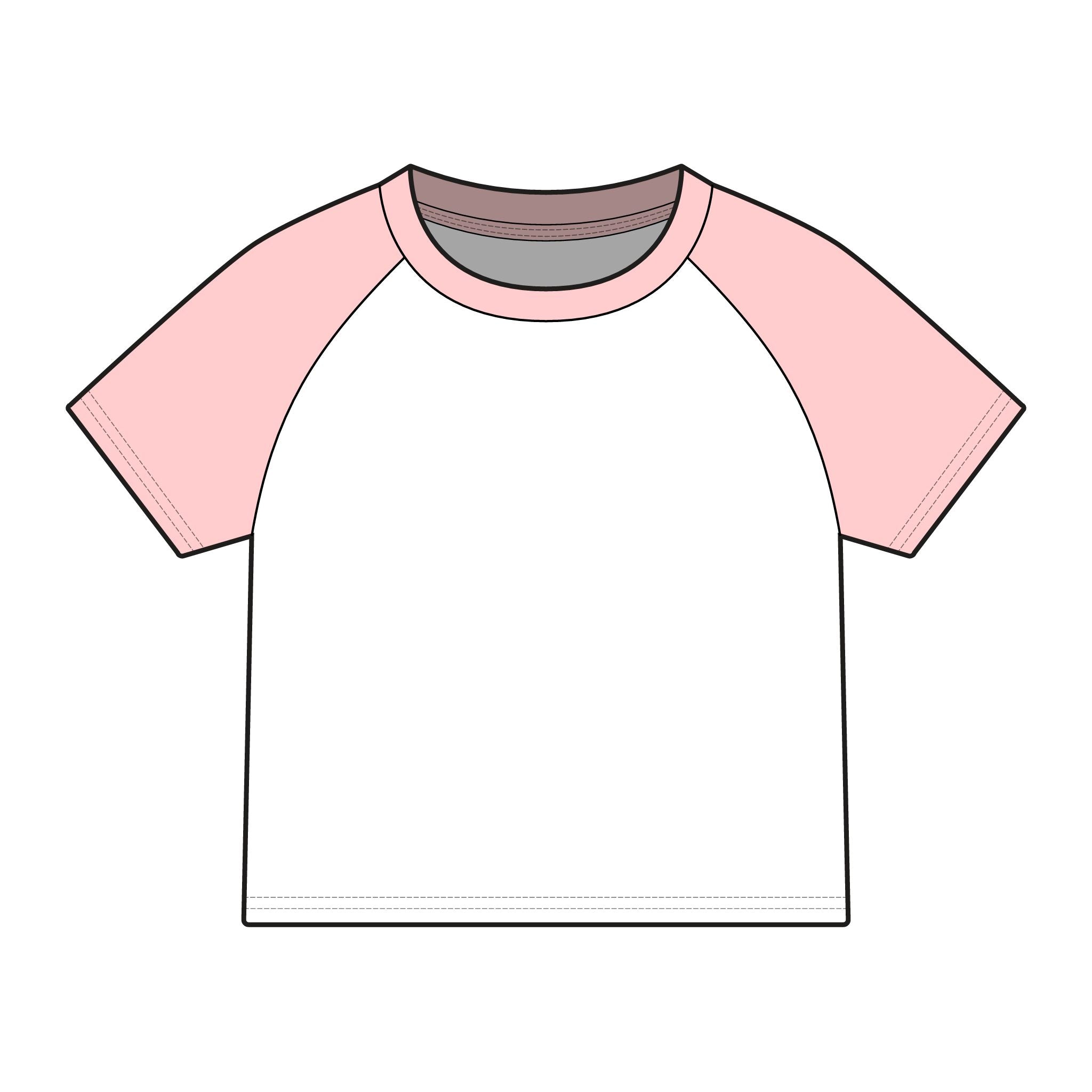 Travortium Script Raglan Tee — Women's Micro Rib Baseball Shirt