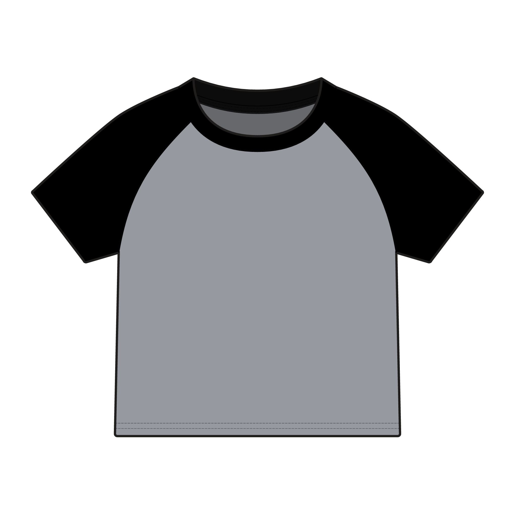 Travortium Script Raglan Tee — Women's Micro Rib Baseball Shirt