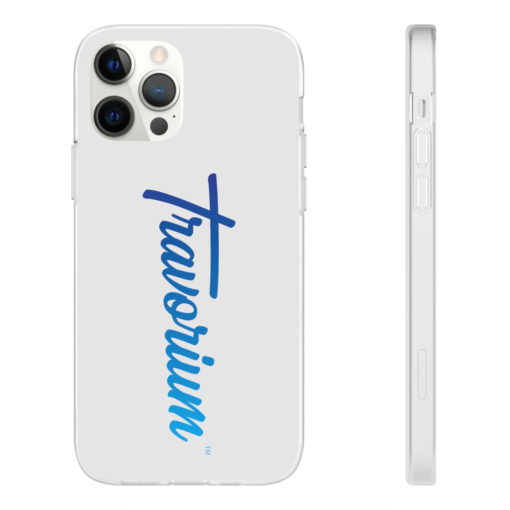 Phone Case — 'Travorium' Blue Script Flexible Protective Case