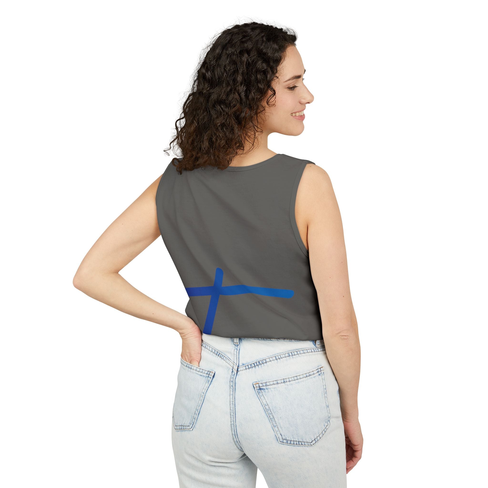 Travorium Script Logo Tank Top — Travel Lifestyle Graphic Tank