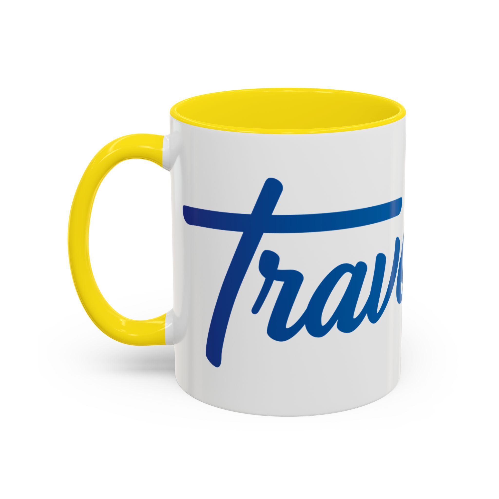 Favorite Premium Accent Coffee Mug – Script Logo Blue (11/15 oz)