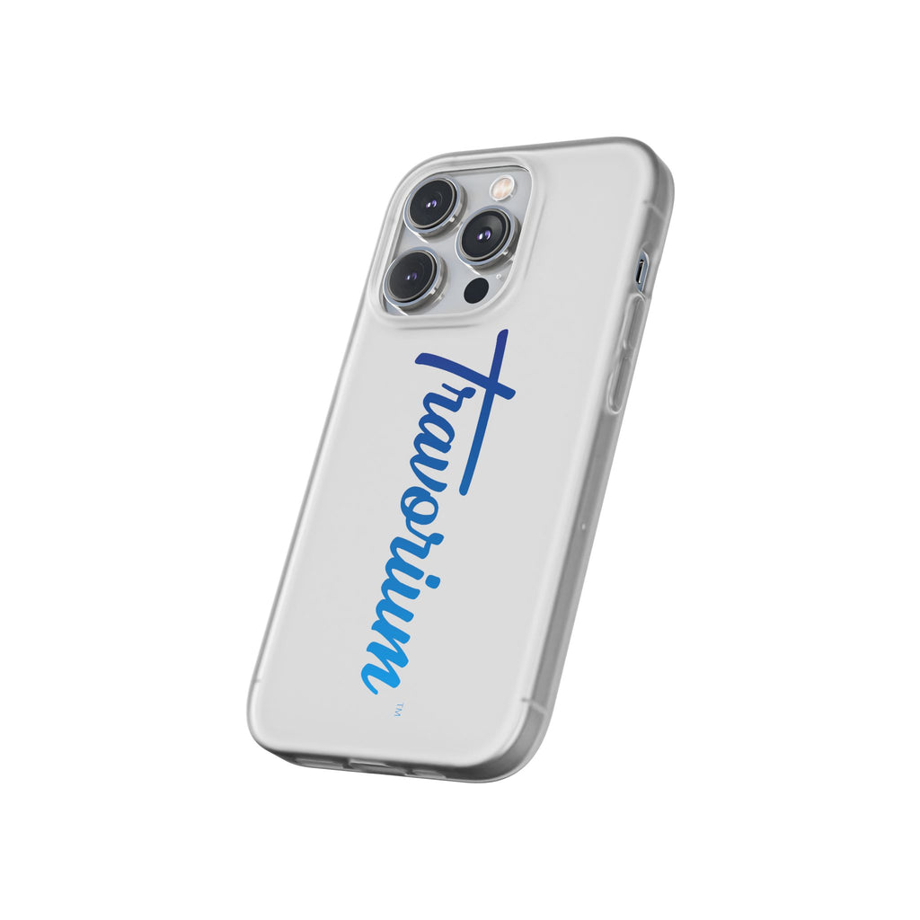 Phone Case — 'Travorium' Blue Script Flexible Protective Case