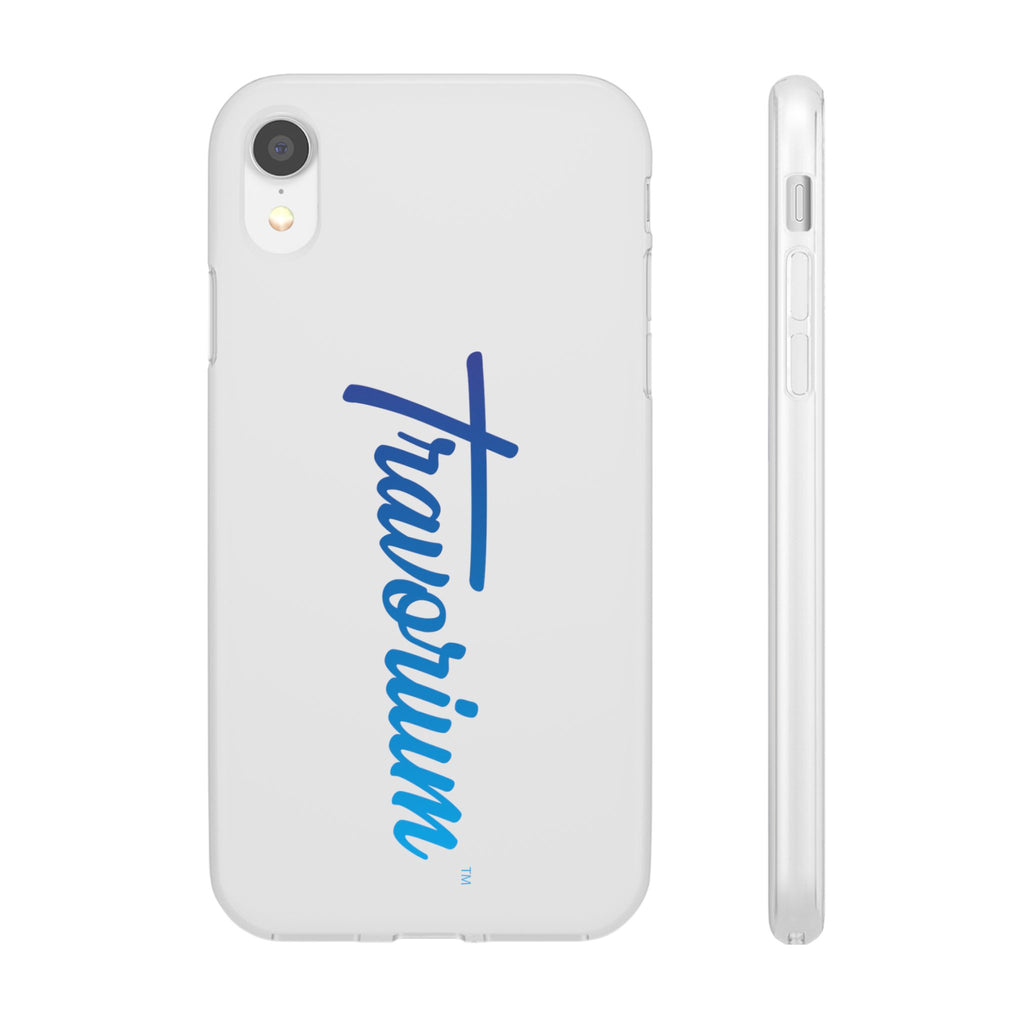 Phone Case — 'Travorium' Blue Script Flexible Protective Case