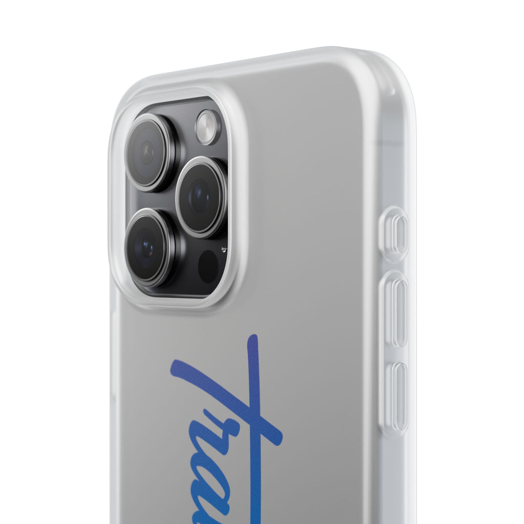 Phone Case — 'Travorium' Blue Script Flexible Protective Case