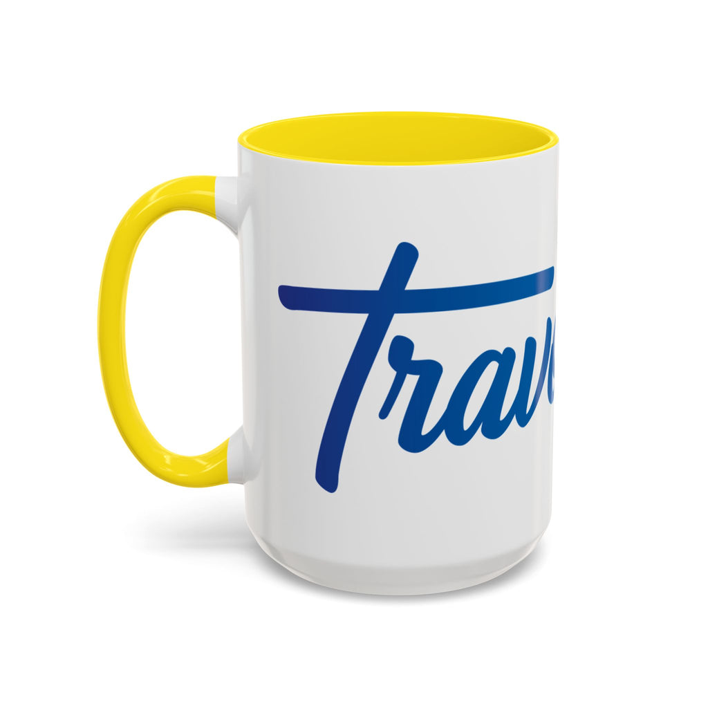 Favorite Premium Accent Coffee Mug – Script Logo Blue (11/15 oz)