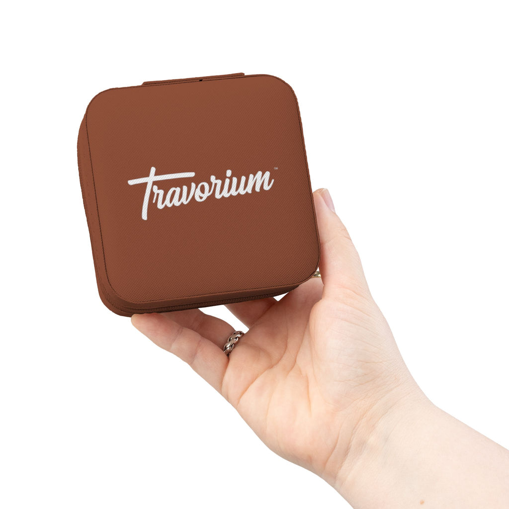 Travel Jewelry Case — Compact Leatherette Organizer with Ring & Earring Storage (Travorium)