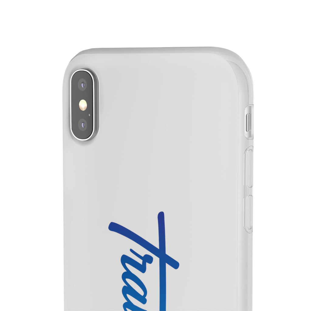 Phone Case — 'Travorium' Blue Script Flexible Protective Case