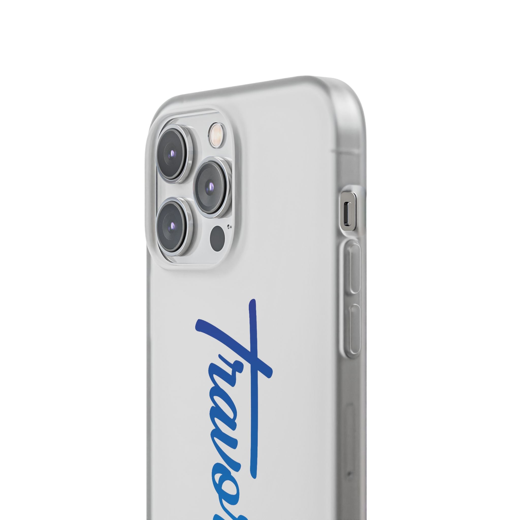 Phone Case — 'Travorium' Blue Script Flexible Protective Case